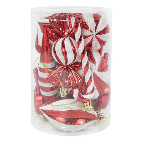 Christmas Candy Cane Balls Ornaments - EveryWares