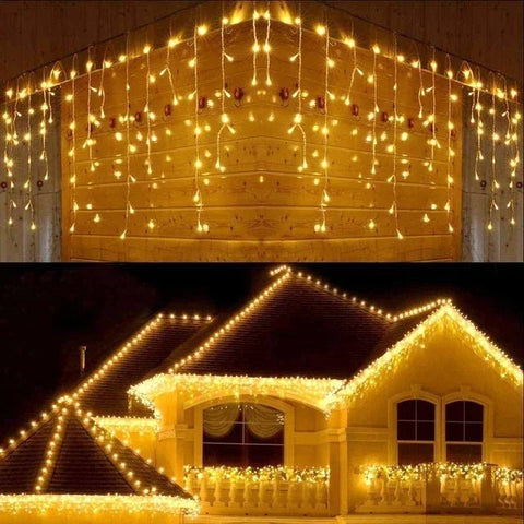 Christmas Garland LED Curtain, Waterfall Outdoor Decoration - EveryWares