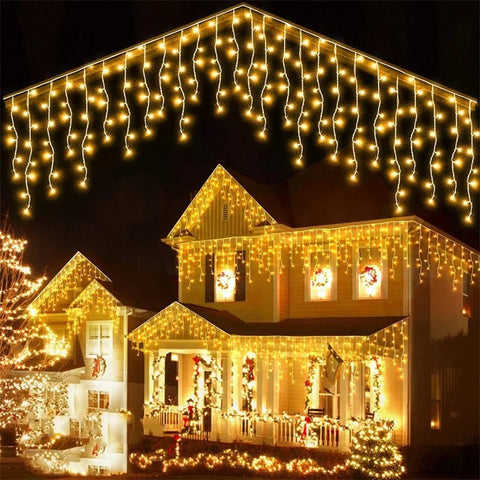 Christmas Lights Waterfall Outdoor Decoration Curtain String Lights - EveryWares