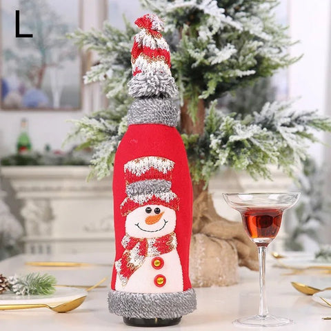 Christmas Wine Bottle Covers Bag Bottle Cover Sleeve Merry Christmas New Year Table Decorations - EveryWares