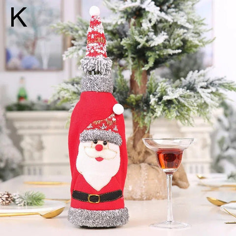 Christmas Wine Bottle Covers Bag Bottle Cover Sleeve Merry Christmas New Year Table Decorations - EveryWares