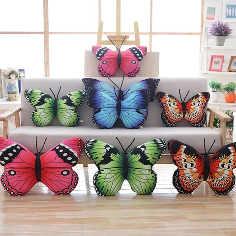 Colorful Butterfly Plush Pillow Stuffed Lifelike - EveryWares