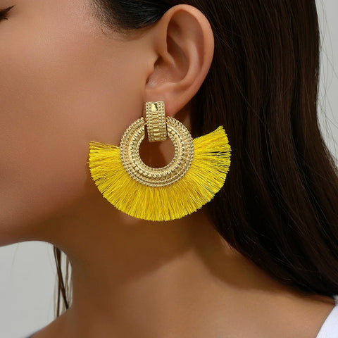 Colorful Fringe Earrings - EveryWares