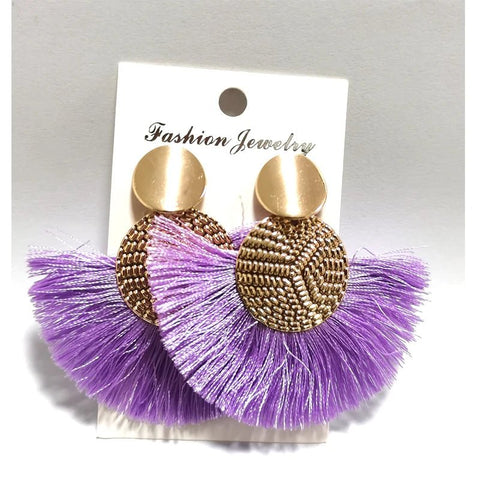 Colorful Fringe Earrings - EveryWares