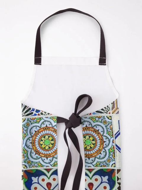 Colorful Portuguese Tile Apron kitchen Waterproof - EveryWares