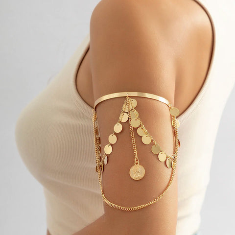 Copper Forearm Charm Arm Bracelet - EveryWares