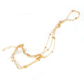 Copper Metal Beads Chain Anklet Connecting Foot Finger - EveryWares