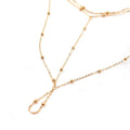 Copper Metal Beads Chain Anklet Connecting Foot Finger - EveryWares