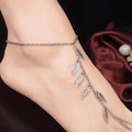 Copper Metal Beads Chain Anklet Connecting Foot Finger - EveryWares