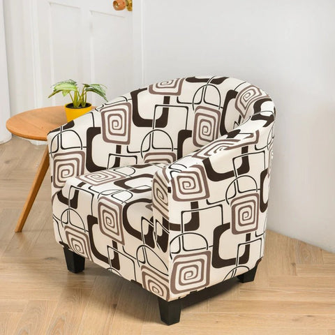 Cover Armchair Geometric Printed Small Sofa Covers - EveryWares