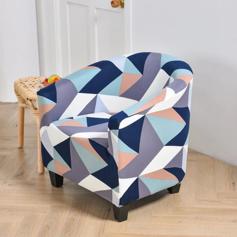 Cover Armchair Geometric Printed Small Sofa Covers - EveryWares