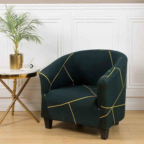 Cover Armchair Geometric Printed Small Sofa Covers - EveryWares