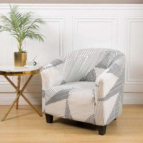 Cover Armchair Geometric Printed Small Sofa Covers - EveryWares