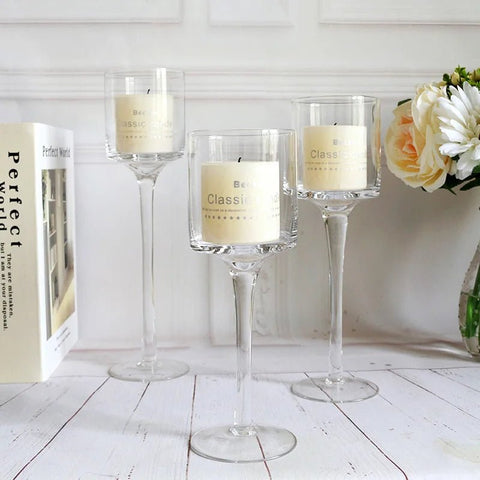 Crystal Candle Holder Glass Candles Candleholder - EveryWares