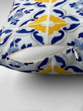 Cushion Covers for Decoration with Portuguese Tiles Pattern Blue and Yellow - EveryWares