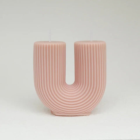 Decorative Candle U - Shaped Geometric Scented - EveryWares