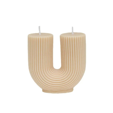 Decorative Candle U - Shaped Geometric Scented - EveryWares