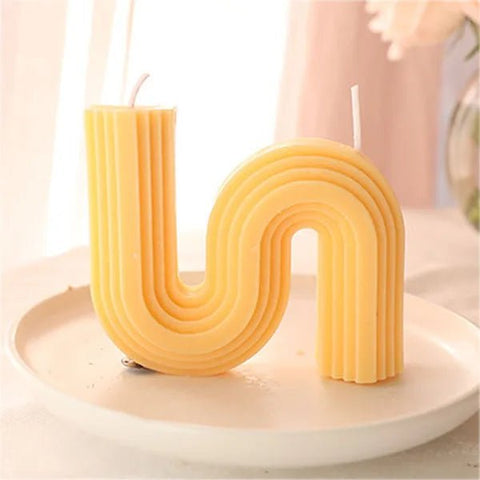 Decorative Candle U - Shaped Geometric Scented - EveryWares