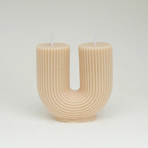 Decorative Candle U - Shaped Geometric Scented - EveryWares