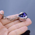 Double Side Glass Ball Pendant Keychain 12 Zodiac Signs - EveryWares