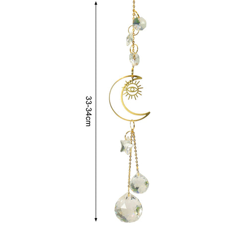 Dreamcatcher Moon Handmade Wind Chimes Wall Ornament Room Decoration - EveryWares