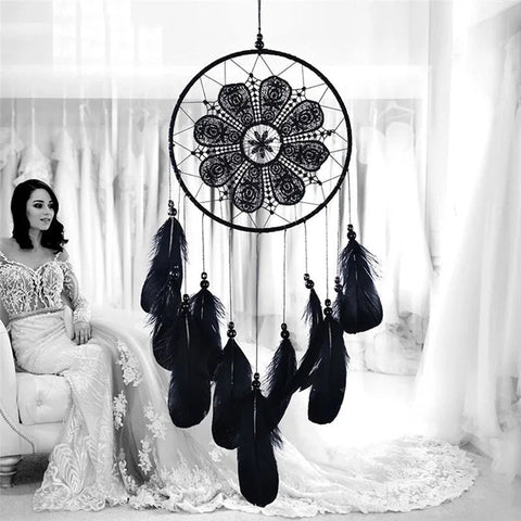 Dreamcatcher Moon Handmade Wind Chimes Wall Ornament Room Decoration - EveryWares