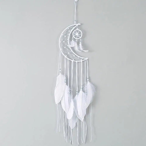 Dreamcatcher Moon Handmade Wind Chimes Wall Ornament Room Decoration - EveryWares