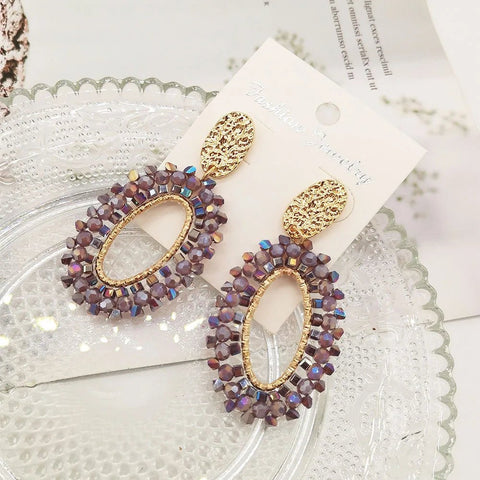 Drop Earrings Ear Handmade Crystal Beads Earrings - EveryWares