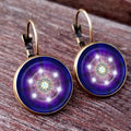 Earring Flower of Life Chakra Spiritual Pendant Magic Hexagram - EveryWares