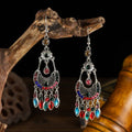 Earrings Bohemian Rhinestone with Crystal Pendants - EveryWares