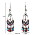 Earrings Bohemian Rhinestone with Crystal Pendants - EveryWares