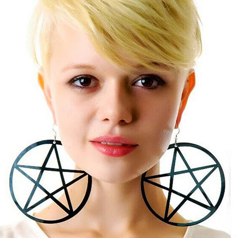 Earrings Circle Star Dangle - EveryWares