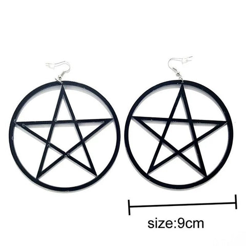 Earrings Circle Star Dangle - EveryWares