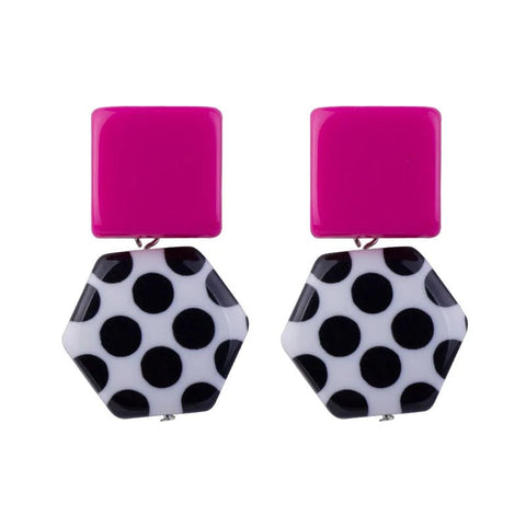 Earrings with Elegant Polka Dots in Resin - EveryWares