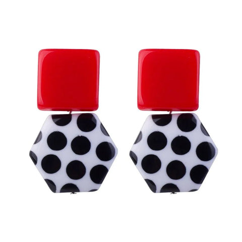 Earrings with Elegant Polka Dots in Resin - EveryWares