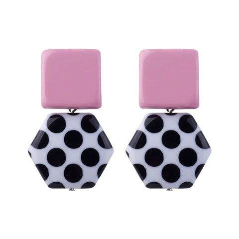 Earrings with Elegant Polka Dots in Resin - EveryWares