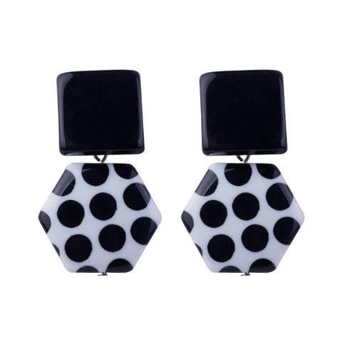 Earrings with Elegant Polka Dots in Resin - EveryWares