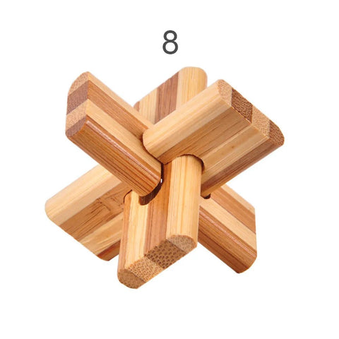 Educational Intelligence Game 3D Wooden Cube IQ Puzzle - EveryWares