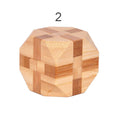 Educational Intelligence Game 3D Wooden Cube IQ Puzzle - EveryWares