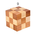 Educational Intelligence Game 3D Wooden Cube IQ Puzzle - EveryWares