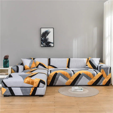 Elastic Slipcover Sofa Cover All - inclusive Slip - resistant Sectional Corner Couch - EveryWares