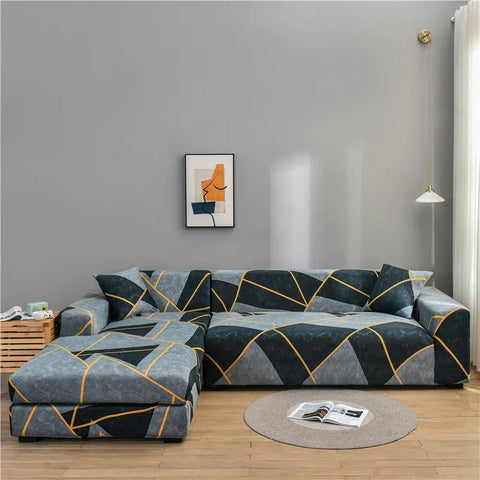 Elastic Slipcover Sofa Cover All - inclusive Slip - resistant Sectional Corner Couch - EveryWares