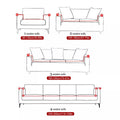 Elastic Sofa Cover Set Slip - Resistant - 1 Seater 90X140cm - 35.43X55.11in - EveryWares