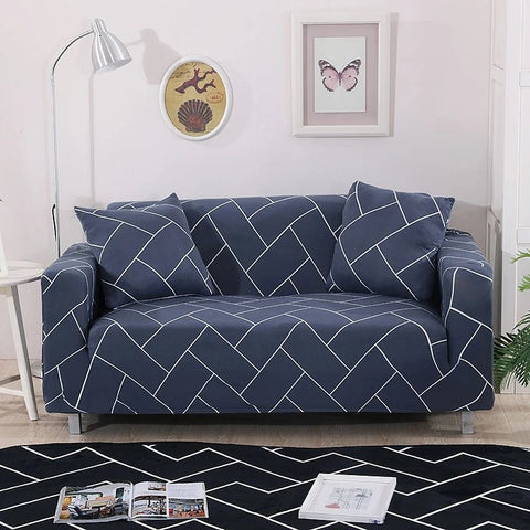 Elastic Sofa Cover Set Slip - Resistant - 3 - seater 195 - 230cm/76.77x90.55in - EveryWares