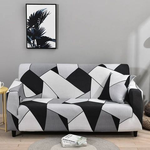 Elastic Sofa Cover Set Slip - Resistant - 3 - seater 195 - 230cm/76.77x90.55in - EveryWares