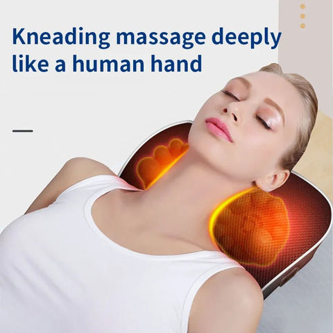 Electric Head Neck Cervical Massager Pillow with Heating Vibrating Massage Device - EveryWares