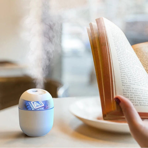 Electric Humidifier Mini Ultrasonic Air Purifier LED Lamp - EveryWares