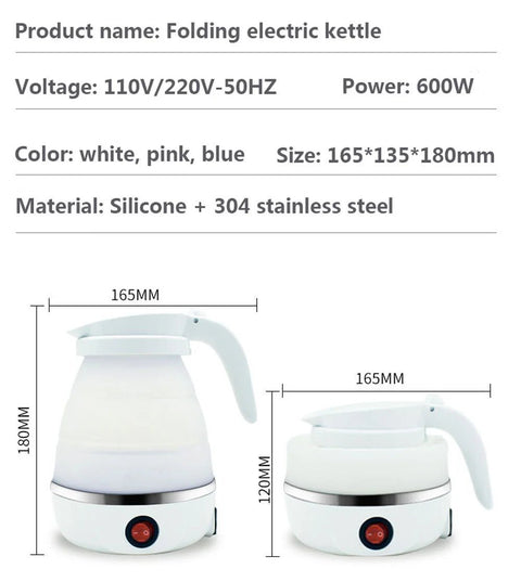 Electric Kettle Foldable Silicone Portable Kettle 600ml Small - EveryWares