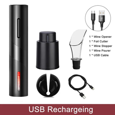 Electric Opener Rechargeable/Battery Automatic Corkscrew - EveryWares