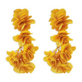 Elegant Long Cloth Simulation Flower Earrings - EveryWares